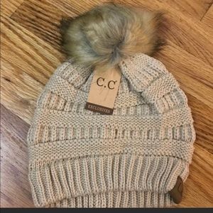 C.C Beanie With Pom